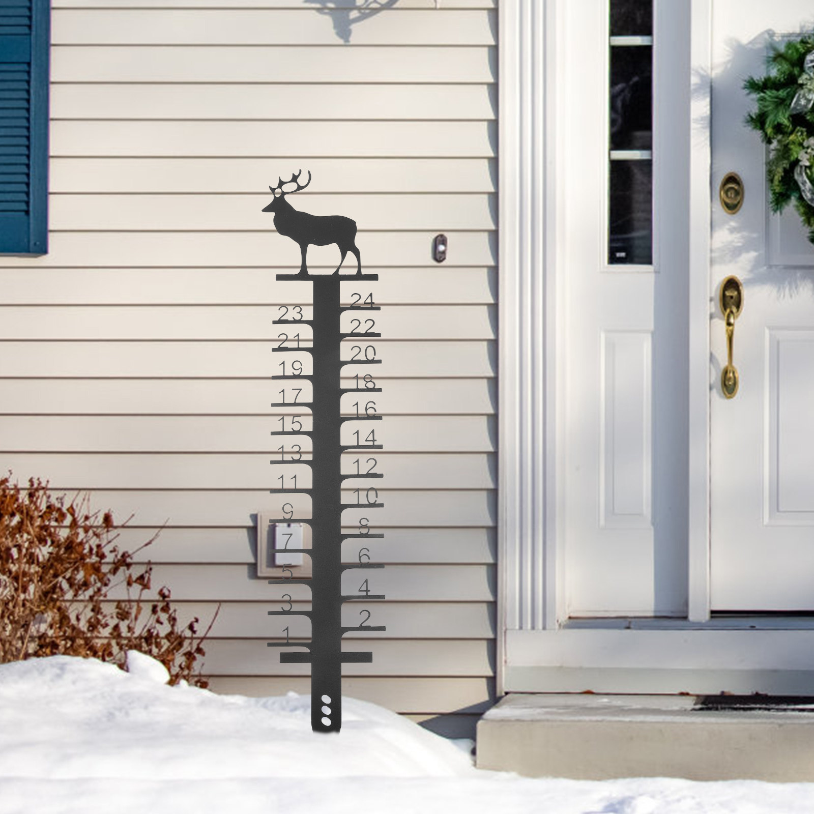 Woodworking Xmas Decorations - Xmas Snow Gauge Metal Snow Measuring