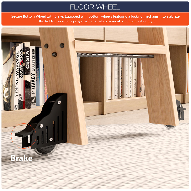 Rolling Library Ladder Hardwar - Woodworking Lofts review and price