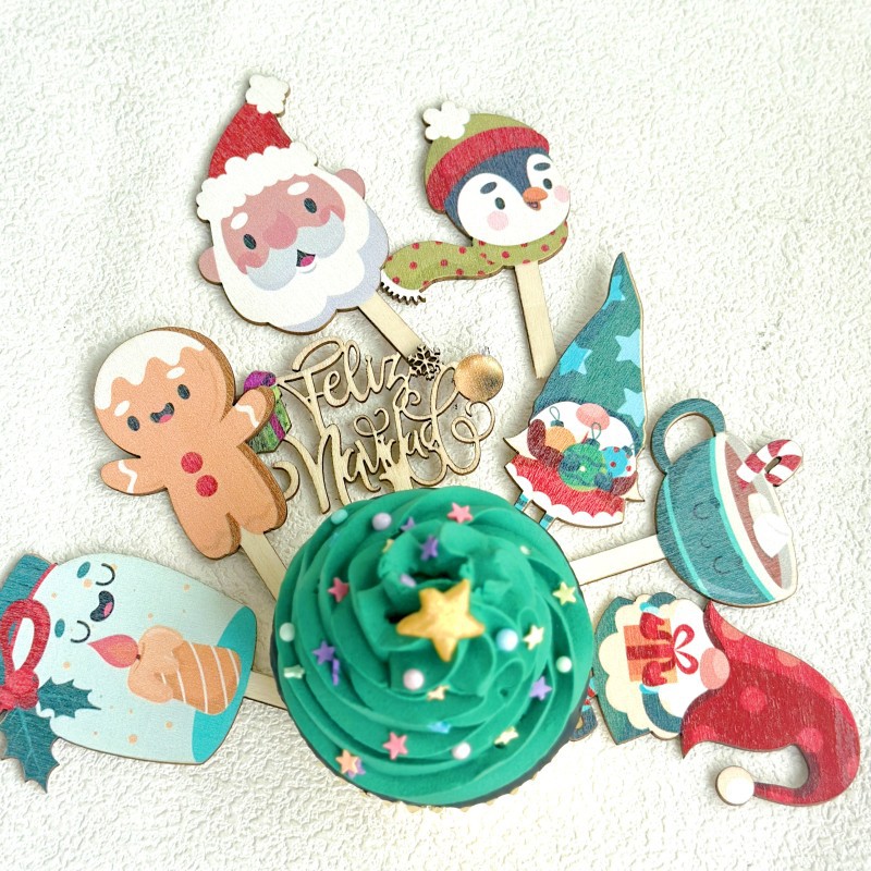 Spanish Festive Printed Wooden - Woodworking Xmas Decorations review and price
