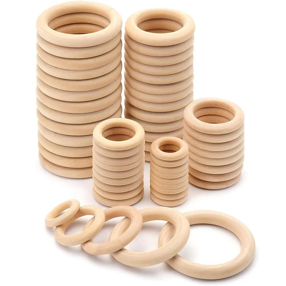 Unfinished Solid Wooden Rings  - Woodworking Joint Types review and price
