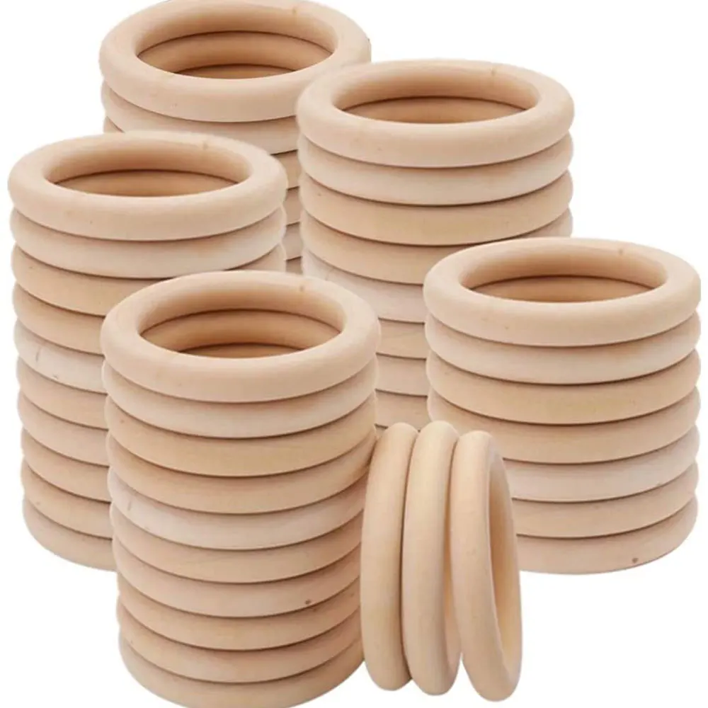 Unfinished Solid Wooden Rings  - Woodworking Joint Types review and price
