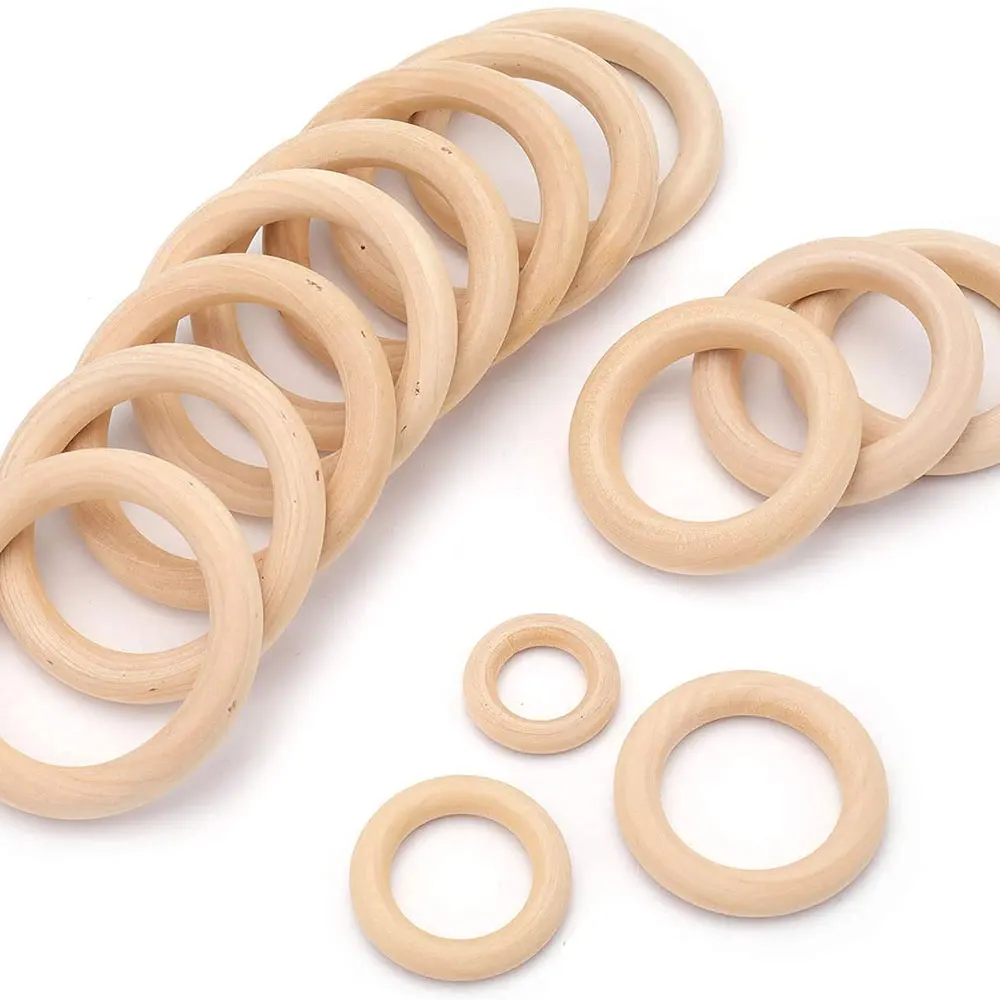 Unfinished Solid Wooden Rings  - Woodworking Joint Types review and price