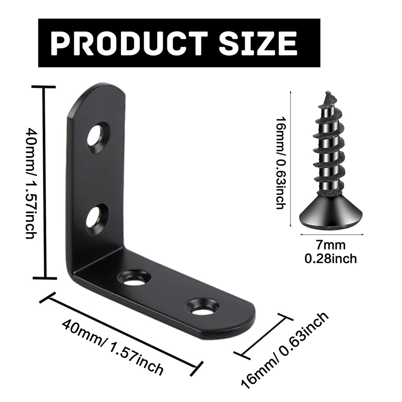 6-20 Pcs Black Corner Brace L  - Woodworking Joints review and price