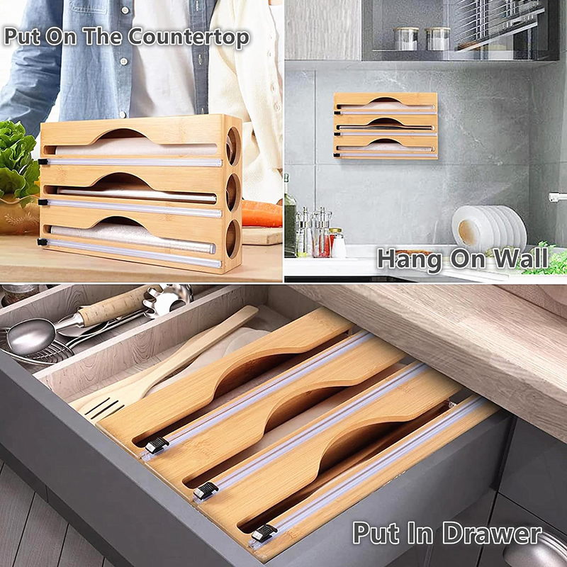 3 In 1 Bamboo Foil Cling Film  - Woodworking Box review and price