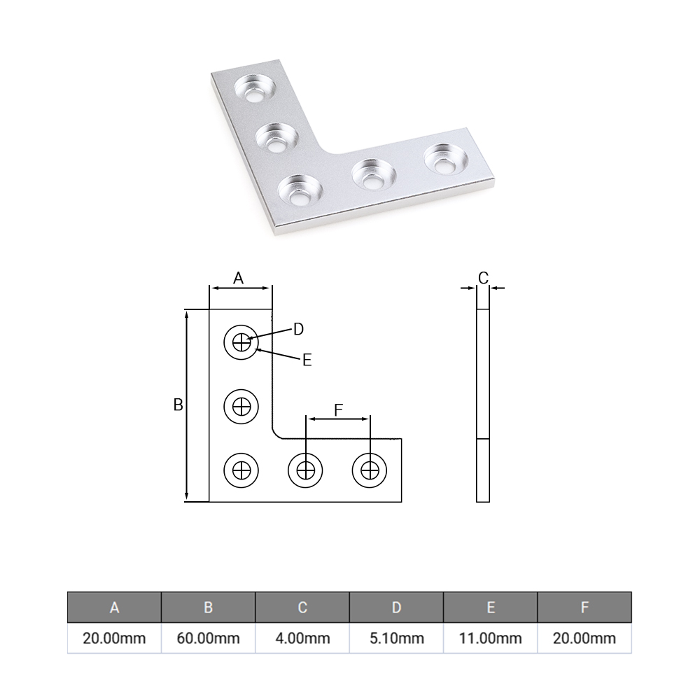 2Pcs/lot L Type 5 Holes 90Degr - Woodworking Joints review and price