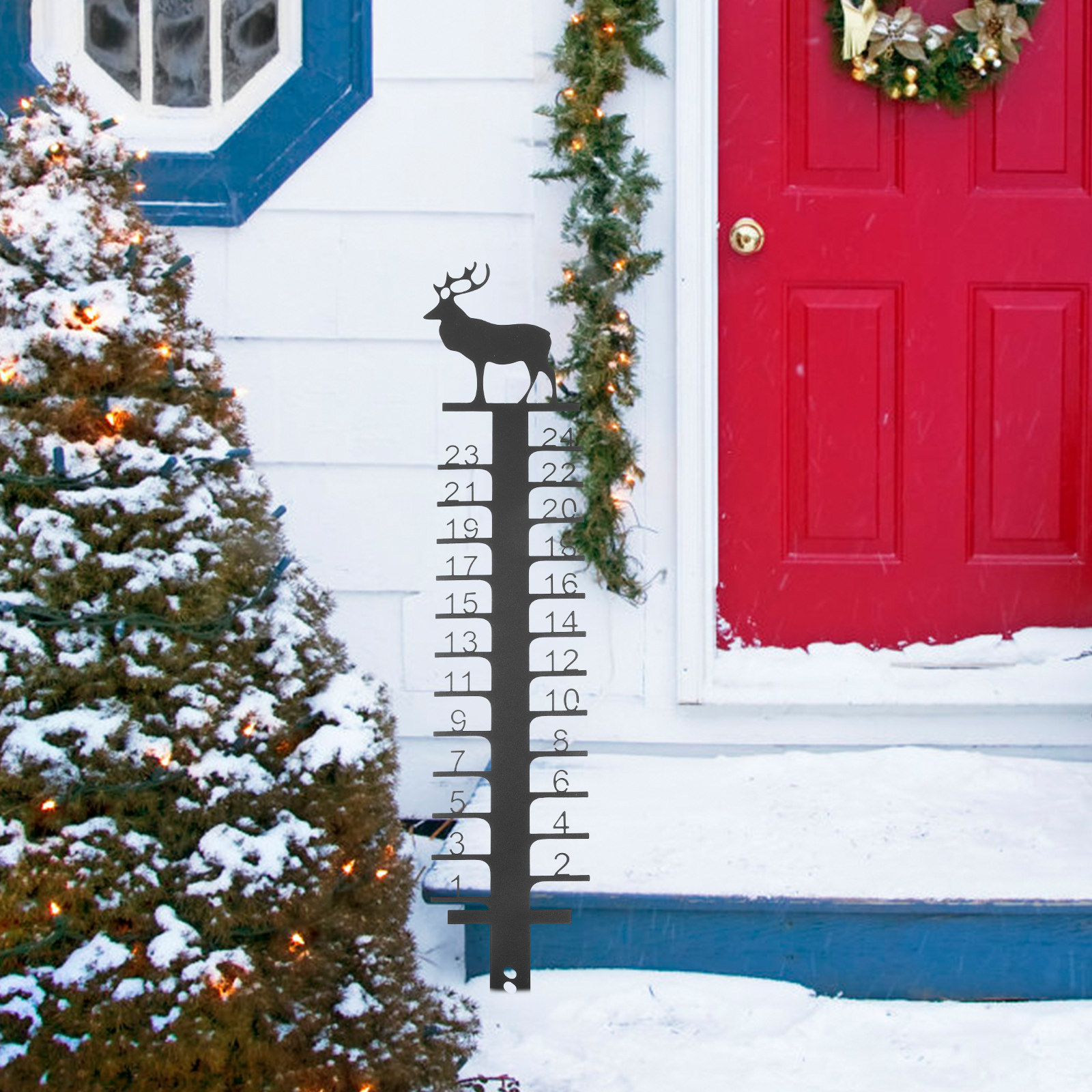 Xmas Snow Gauge Metal Snow Mea - Woodworking Xmas Decorations review and price
