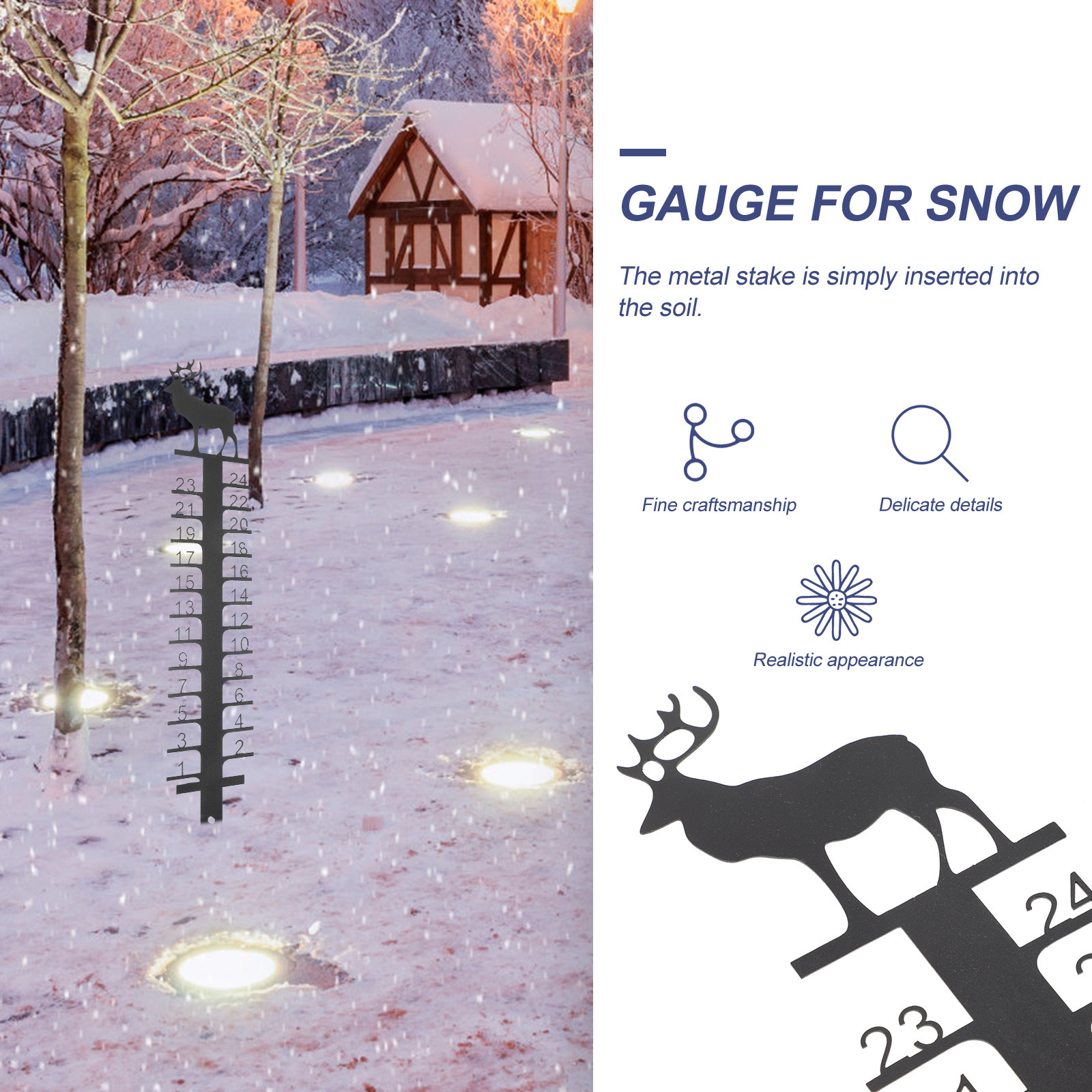 Xmas Snow Gauge Metal Snow Mea - Woodworking Xmas Decorations review and price
